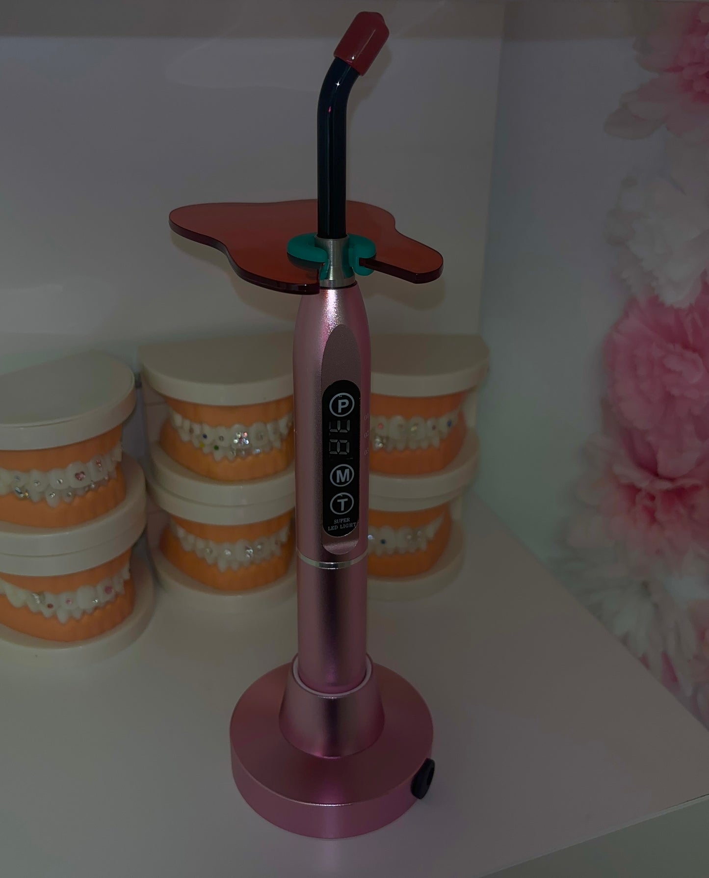 "Tooth Cute" Pink LED Tooth Gem Curing Light