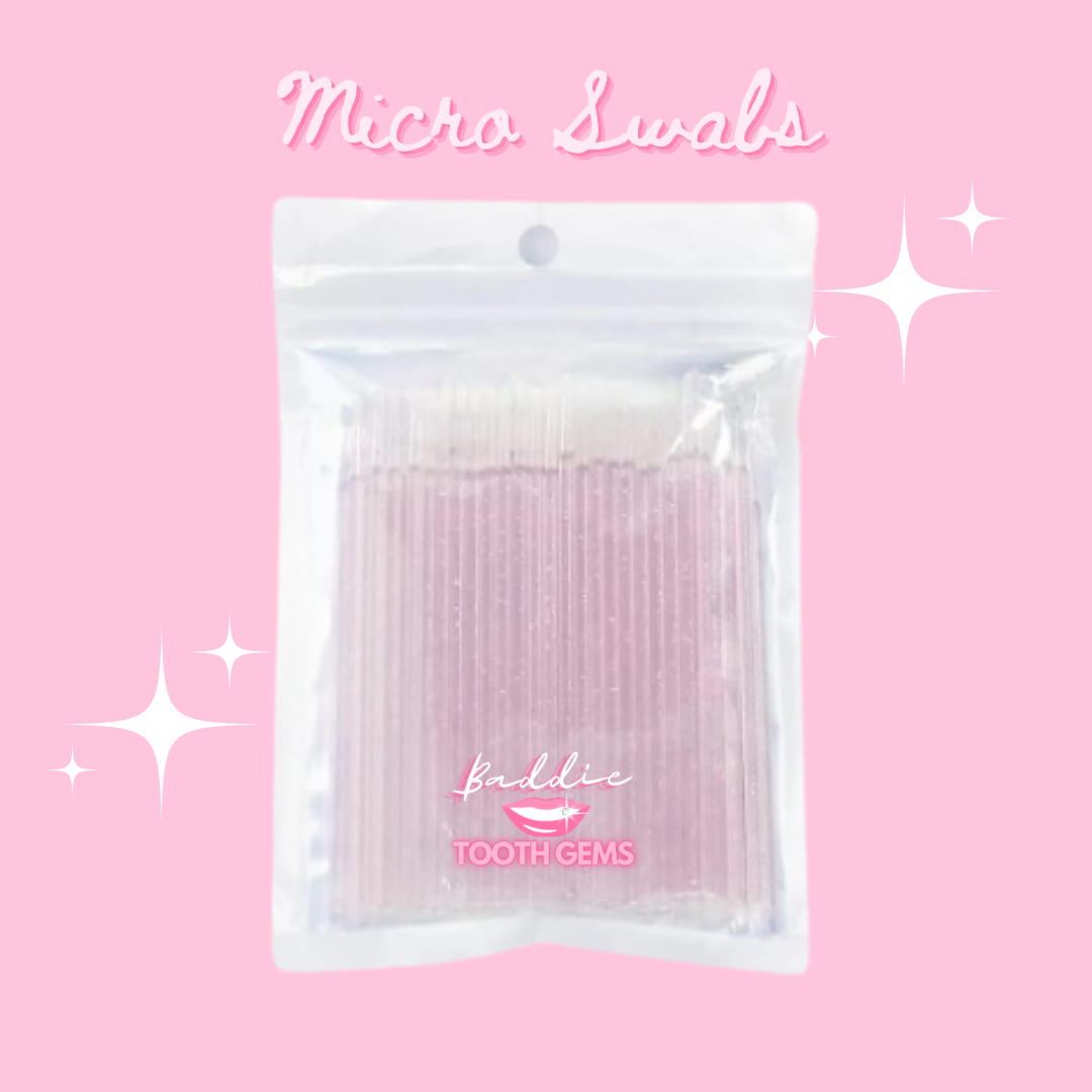 Pink Glitz Micro Cotton Swabs